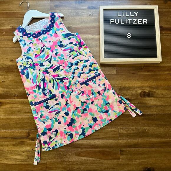 NEW Lilly Pulitzer Little Lilly Classic Shift Dress Pina Colada Sleeveless  Blue - brisur.cl